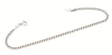 Ezüst(Ag) lapos pancer karkötő, jelzett, h: 20 cm, nettó: 3,4 g