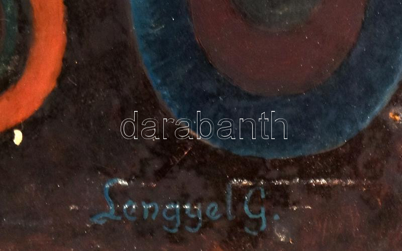 Lengyel Gergely Géza (-): Kompozíció. Olaj, farost. Jelzett, 60x52,5 cm - Image 2