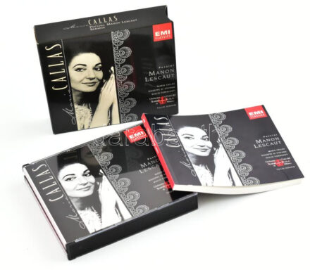 Puccini - Manon Lescaut - Maria Callas, Giuseppe di Stefano, Giulio Fioravanti, Orchestra E Coro Del Teatro Alla Scala Di Milano, Tullio Serafin. 2xCD, EMI Classics - CDCB 7243 5 56301 2 4, Italy, 1997. Díszdobozban, benne a 2 CD és egy