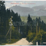 1915 Tátraszéplak, Tatranska Polianka, Westerheim (Magas-Tátra, Vysoké Tatry); Dr. Otto csúcs és Szekrényes / mountain peaks (EK)