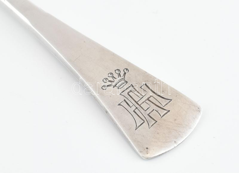 Ezüst(Ag) cukorszóró kanál, jelzett, h: 16,5 cm, nettó: 35,7 g - Image 2