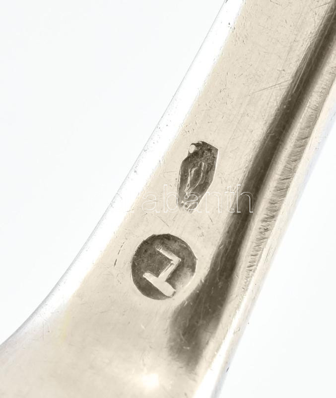 Ezüst(Ag) cukorszóró kanál, jelzett, h: 16,5 cm, nettó: 35,7 g - Image 3