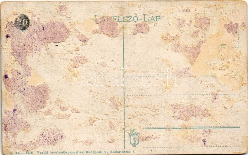Zsolna, Sillein, Zilina; pályaudvar, vasútállomás. Vasúti levelezőlapárusítás / railway station (ragasztónyom / glue marks) - Image 2