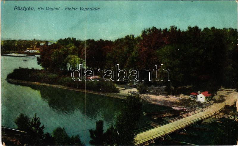 Pöstyén, Piestany; Kis Vág híd / Kleine Vagbrücke / Váh river bridge (fa)