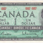 Kanada 1967. 1D 'A Kanadai Konföderáció centenáriuma' emlékkiadás T:AU Canada 1967. 1 Dollar 'Centennial of Canadian Confederation' commemorative issue C:AU Krause P#84