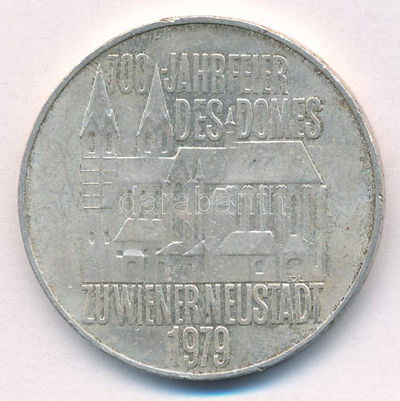 Ausztria 1979. 100Sch Ag '700 éves a Wiener Neustadt-i dóm' T:AU,XF patina Austria 1979. 100 Schilling Ag '700th Anniversary - Cathedral of Wiener Neustadt' C:AU,XF patina Krause KM#2942