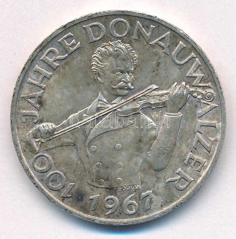 Ausztria 1967. 50Sch Ag '100 éves a Kék Duna keringő' T:AU patina Austria 1967. 50 Schilling Ag 'Centennial of the Blue Danube Waltz' C:AU patina Krause KM#2902