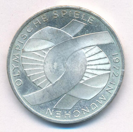 Német Szövetségi Köztársaság 1972J 10M Ag 'Olimpia-München / Csomó' T:XF patina FRG 1972J 10 Mark Ag 'Olympic Games Munich / Knot' C:XF patina Krause KM# 131