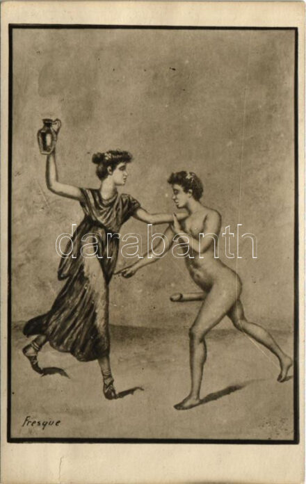 Fresque / Erotikus pornográf képeslap / Erotic pornographic postcard (r)
