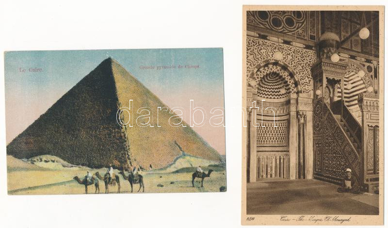Cairo and Environs - 18 pre-1945 postcards in their case - Image 2