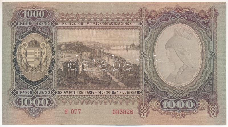 1943. 1000P T:F szép papír Adamo P21 - Image 2
