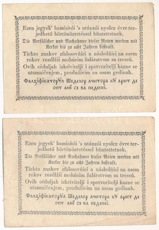1849. 15kr + 30kr 'Kossuth bankó' T:XF,VF Adamo G102, G103 - Image 2