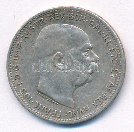 Ausztria 1912. 1K Ag 'Ferenc József' T:VF patina Austria 1912. Corona Ag 'Franz Joseph' C:VF patina Krause KM#2820