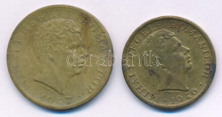 Románia 1946. 2000L 'I. Mihály' + 1947. 10.000L 'I. Mihály' T:XF Romania 1946. 2000 Lei 'Mihai I' + 1947. 10.000 Lei 'Mihai I' C:XF Krause KM#69, KM#76