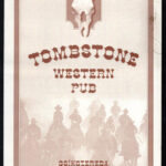 cca 2000 Csíkszereda (Miercurea Ciuc), Tombstone Western Pub itallap, a borító kissé foltos, 30x21 cm