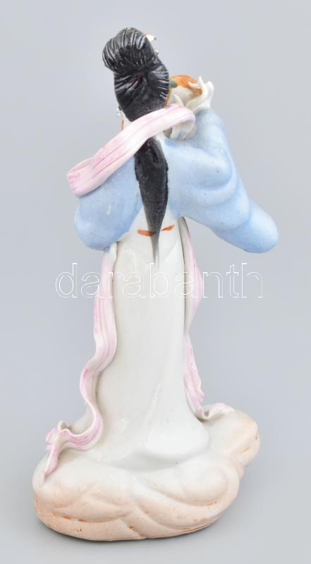 Jelzés nélkül: Gésa. Kézzel festett, jelzett, hibátlan, 16 cm - Image 2
