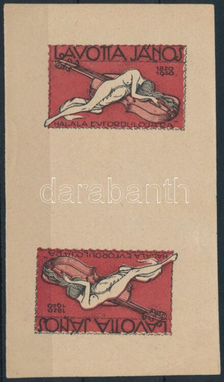 1920 Lavotta János levélzáró vágott pár