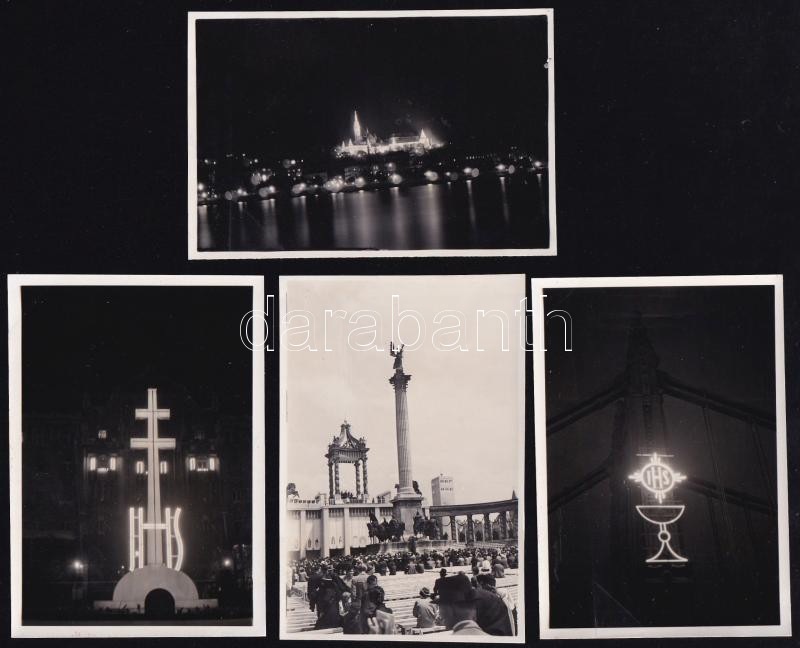 1938 Budapest, Eucharisztikus Kongresszus, 13 db fotó, 6×8,5 és 11,5×8,5 cm - Image 2