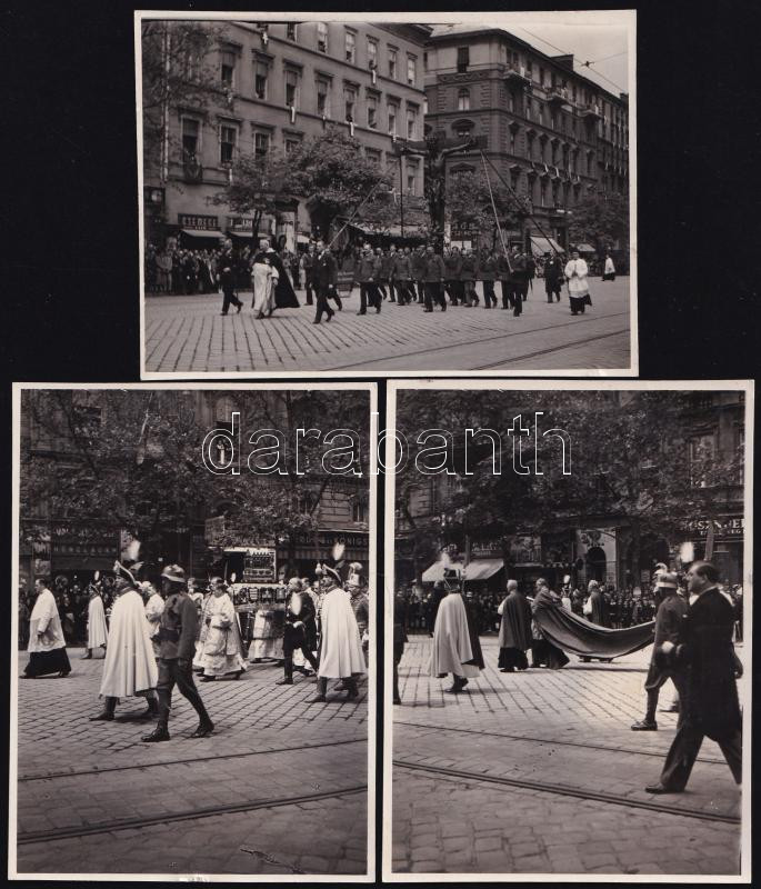 1938 Budapest, Eucharisztikus Kongresszus, 13 db fotó, 6×8,5 és 11,5×8,5 cm - Image 3