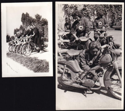cca 1958-1962 Berva motorok, 2 db fotó, egyik sarkán törésnyom, 9,5×6,5 és 13,5×8,5 cm
