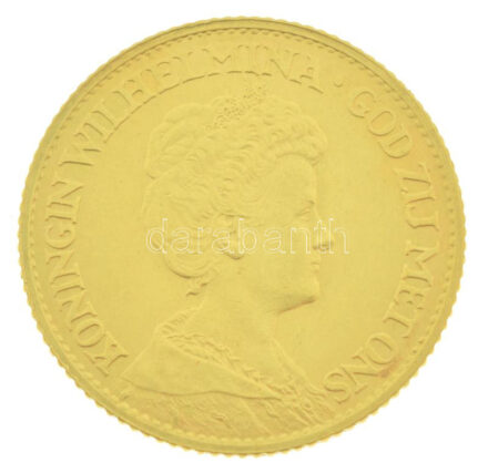 Hollandia 1912. 10G Au 'I. Vilma' (6,73g/0.900) T:AU,XF Netherlands 1912. 10 Gulden Au 'Wilhelmina' (6,73g/0.900) C:AU,XF Krause KM#149