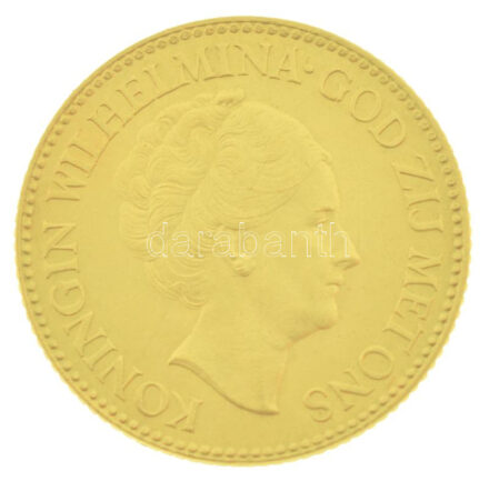 Hollandia 1932. 10G Au 'I. Vilma' (6,72g/0.900) T:AU Netherlands 1932. 10 Gulden Au 'Wilhelmina I' (6,72g/0.900) C:AU Krause KM#162