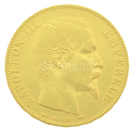 Franciaország / Második Császárság 1855A 20Fr Au 'III. Napóleon' (6,44g/0.900) T:XF,VF France / Second Empire 1855A 20 Francs Au 'Napoleon III' (6,44g/0.900) C:XF,VF Krause KM#781