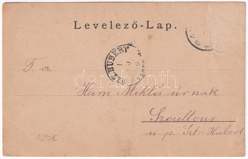 1899 (Vorläufer) Csák, Csákova, Ciacova; Alte Ruine am Bahnhof, Temesvarer-Strasse, Deutsche Kirche und Kloster, Franz Josefs Platz / régi romok a vasútállomásnál, Temesvári utca, Német templom és zárda, Ferenc József tér, üzletek, - Image 2