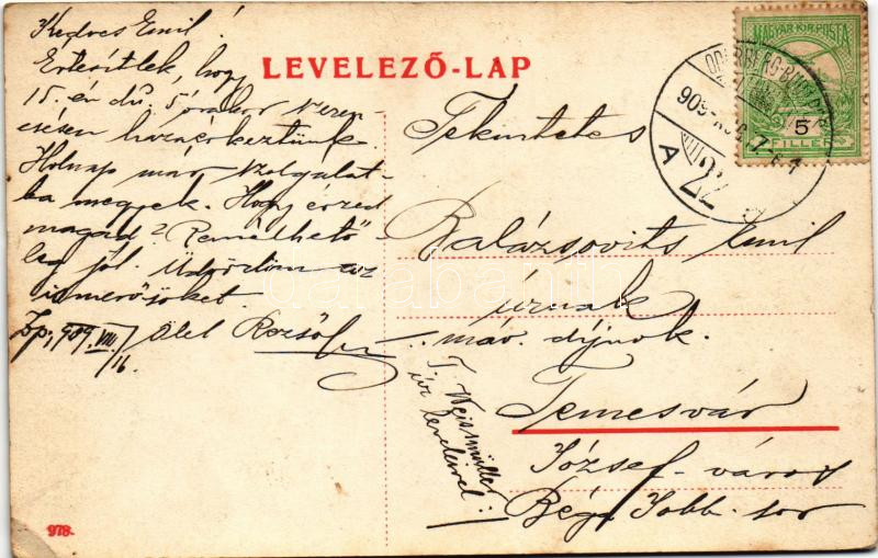 1909 Zólyom, Zvolen; Gyári iroda. W.L. (?) 978. / factory office (fl) - Image 2