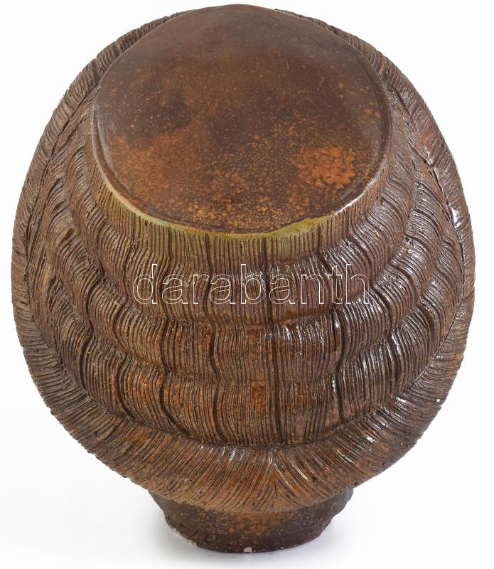 Borsódy László (1938- ): Szent László király. Mázas kerámia, jelzett, B.L. 1985. 5/2. 28x26x31 cm - Image 3