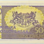 Csehszlovákia 1945. 50K három perforált lyuk, 'MD 849531' T:AU / Czechoslovakia 1945. 50 Korun perforated with 3 holes, 'MD 849531' C:AU Krause 62.s - Image 2