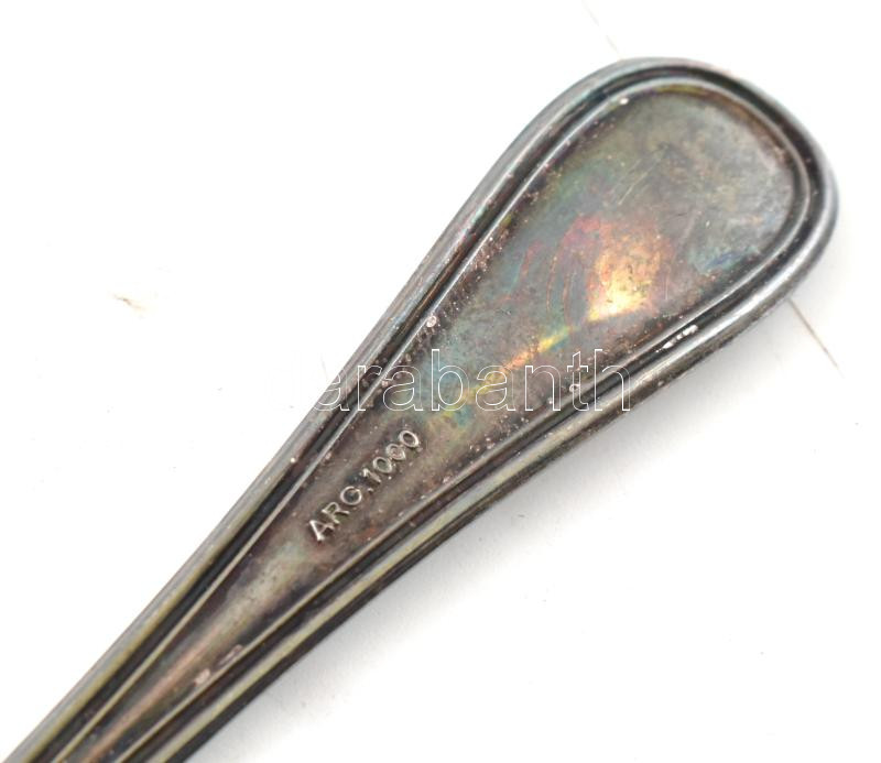 Ezüstözött fűszeres, kakaós kanál. 12 cm - Image 2