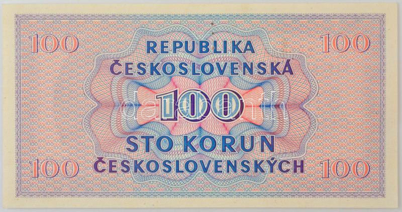 Csehszlovákia 1945. 100K három perforált lyuk, 'B 40 299234' T:UNC / Czechoslovakia 1945. 100 Korun perforated with 3 holes, 'B 40 299234' C:UNC Krause 67.s - Image 2