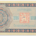 Csehszlovákia 1945. 1000K három perforált lyuk 'S. 08 B 315632' T:UNC / Czechoslovakia 1945. 1000 Korun with 3 perforated holes 'S. 08 B 315632' C:UNC Krause P#74 - Image 2