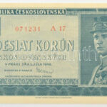 Csehszlovákia 1948. 50K három perforált lyuk '071231 A 17' T:UNC / Czechoslovakia 1948. 50 Korun with 3 perforated holes '071231 A 17' C:UNC Krause P#66