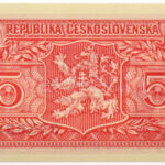 Csehszlovákia 1949. 5K három perforált lyuk 'A 12 225832' T:UNC / Czechoslovakia 1949. 20 Korun with 3 perforated holes 'A 12 225832' C:UNC Krause P#68 - Image 2