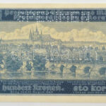 Német Harmadik Birodalom / Cseh-Morva Protektorátus 1940. 100K első kiadás, 'SPECIMEN' perforációval, 'S. 29 B 850966' T:AU / German Third Reich / Protectorate of Bohemia and Moravia 1940. 100 Korun first issue, with 'SPECIMEN' perforation,