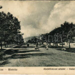 Beszterce, Bistritz, Bistrita; Alsókülvárosi sétatér. Bartha Mária kiadása / Untere Vorstadt / street (fa)