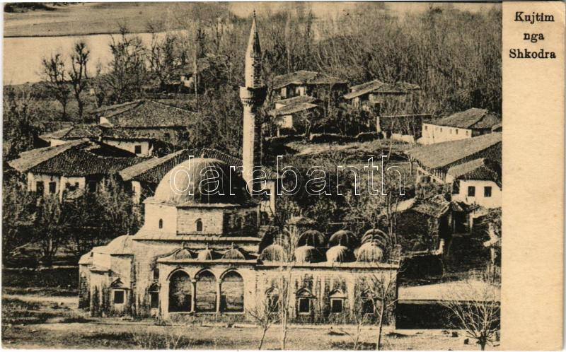1917 Shkoder, Shkodra, Skadar, Skodra, Scutari, Skutari; mosque (EK) + 'K.u.k. Etappenpostamt Schkodra'