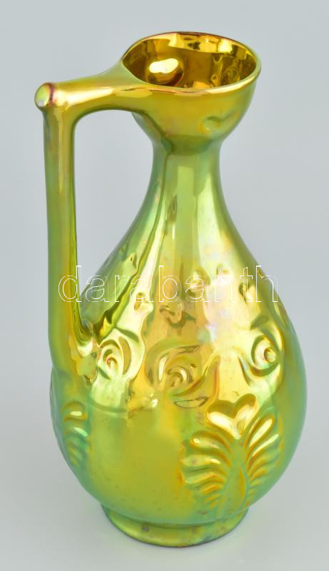 Zsolnay eozin mázas füles váza, jelzés nélkül, hibátlan, m: 30 cm - Image 2