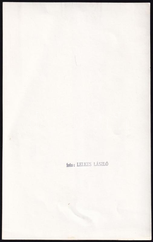 Lelkes László: Pöttyös ruhában, pecséttel jelzett divatfotó, 23×14 cm - Image 2