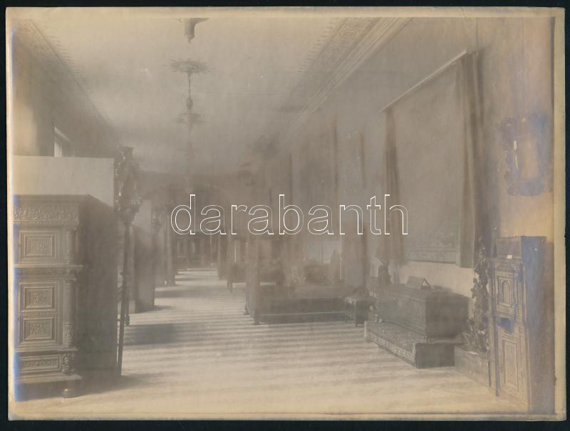 1910 gr Endrődy Sándor vépi kastélyának enteriőr fotói 4 db 24x16 cm megjelentek az Élet c. újságban - Image 4