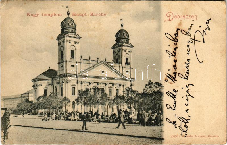 1900 Debrecen, Nagytemplom, piac. Römmler & Jonas (EK)