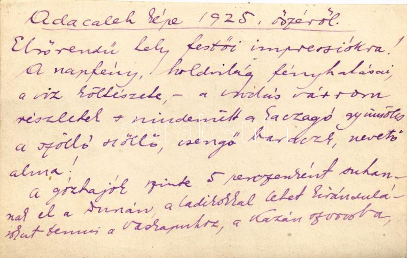 1925 Ada Kaleh, Török sziget Orsova alatt / Turkish island. photo (non PC) (vágott / cut) - Image 2