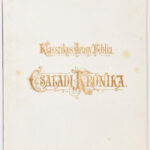cca 1895 Családi Krónika betét a Klasszikus Arany Bibliához kitöltetlen litho lapokkal aranyozott vászon borítóval 30x40 cm