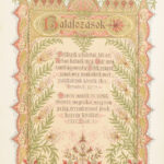 cca 1895 Családi Krónika betét a Klasszikus Arany Bibliához kitöltetlen litho lapokkal aranyozott vászon borítóval 30x40 cm - Image 2