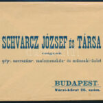 cca 1920 Schvarz József gép szerszám és malomipari szaküzlet reklám nyomtatvány és boríték - Image 2