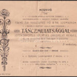 1903 Rahó, Táncmulatság meghívó, gyűrött