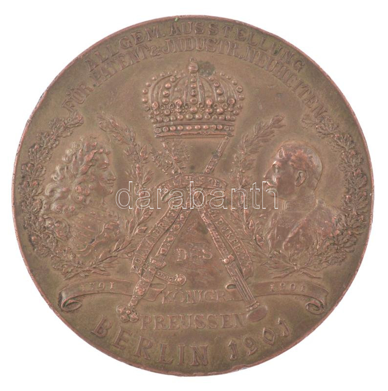 Német Birodalom 1901. 'Általános Szabadalmi és Iparújdonsági kiállítás - Berlin 1901 / Kiemelkedő teljesítményéért' bronz emlékérem. Szign.:Dauer (60mm) T:XF,VF ph, karc, ü. German Empire 1901. 'All Gem. Ausstellung für Patent - Image 2