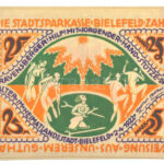 Németország / Weimari Köztársaság / Bielefeld 1922. 25M selyem T:AU / Germany / Weimar Republic / Bielefeld 1922. 25 Mark silk C:AU